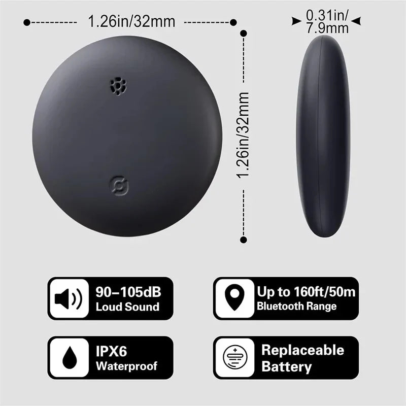 GPS Tag Air Tracker Smart Bluetooth Tracker,Keys Finder Item Locator Smart Tag Phone Finder For Iphone Find My (only IOS)